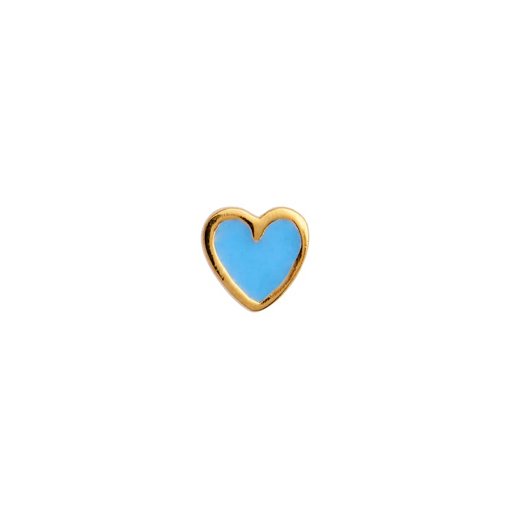 STINE A Jewelry Petit Love Heart Earstick Light Blue — Örhängen